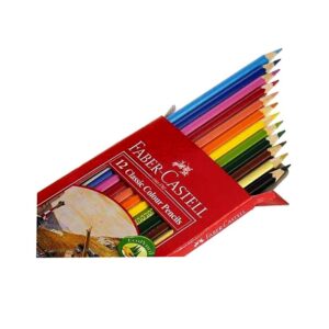 مداد رنگی 12 رنگ مقوایی فابر کاستل