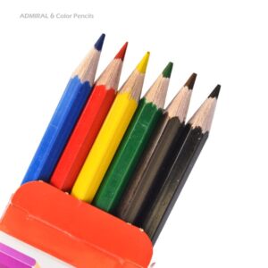 مداد رنگی 6 رنگ ادمیرال