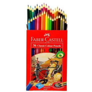 مداد رنگی 36 رنگ فابر کاستل اصل جعبه مقوایی